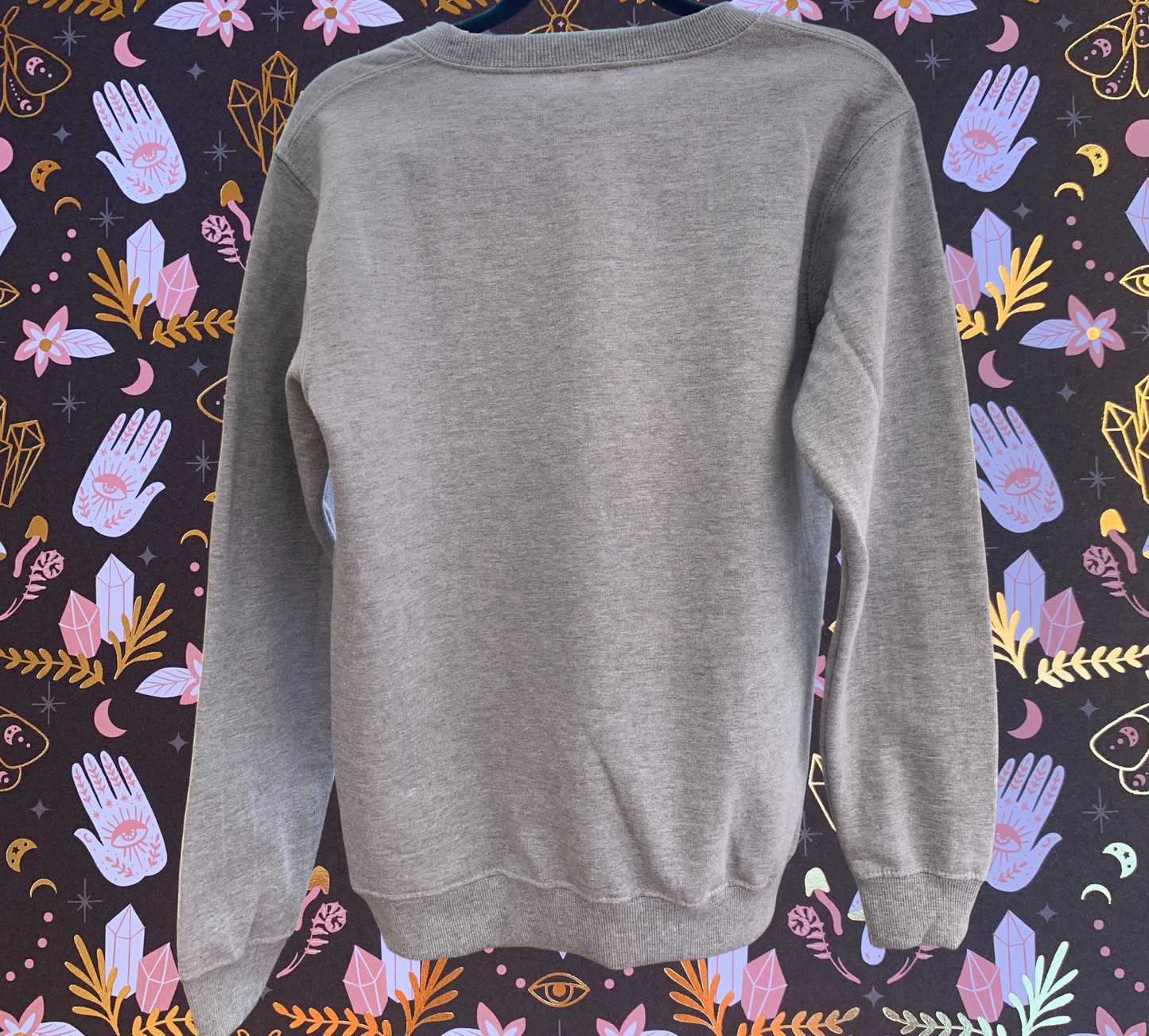 blank back of jersey gray crewneck sweater