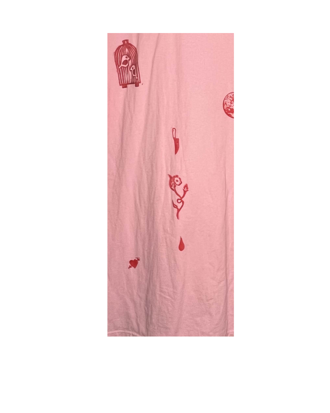 Plus Size Pink Valentine Full Moon T-shirt