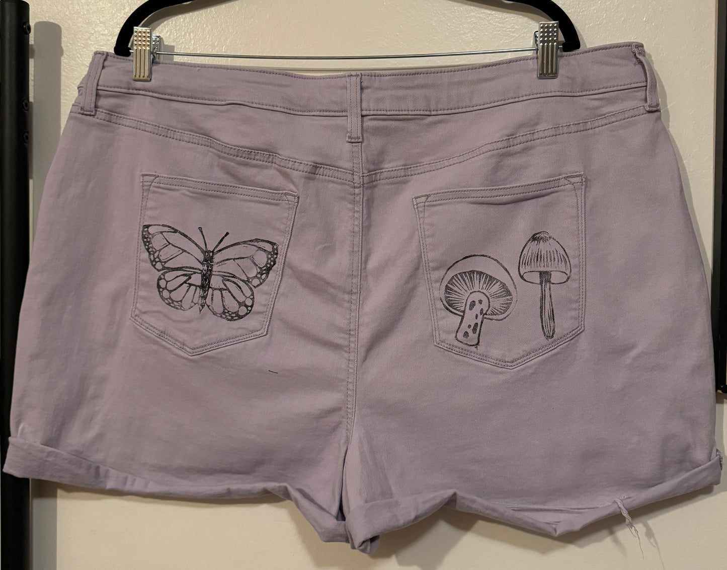 Plus Size Purple Shorts