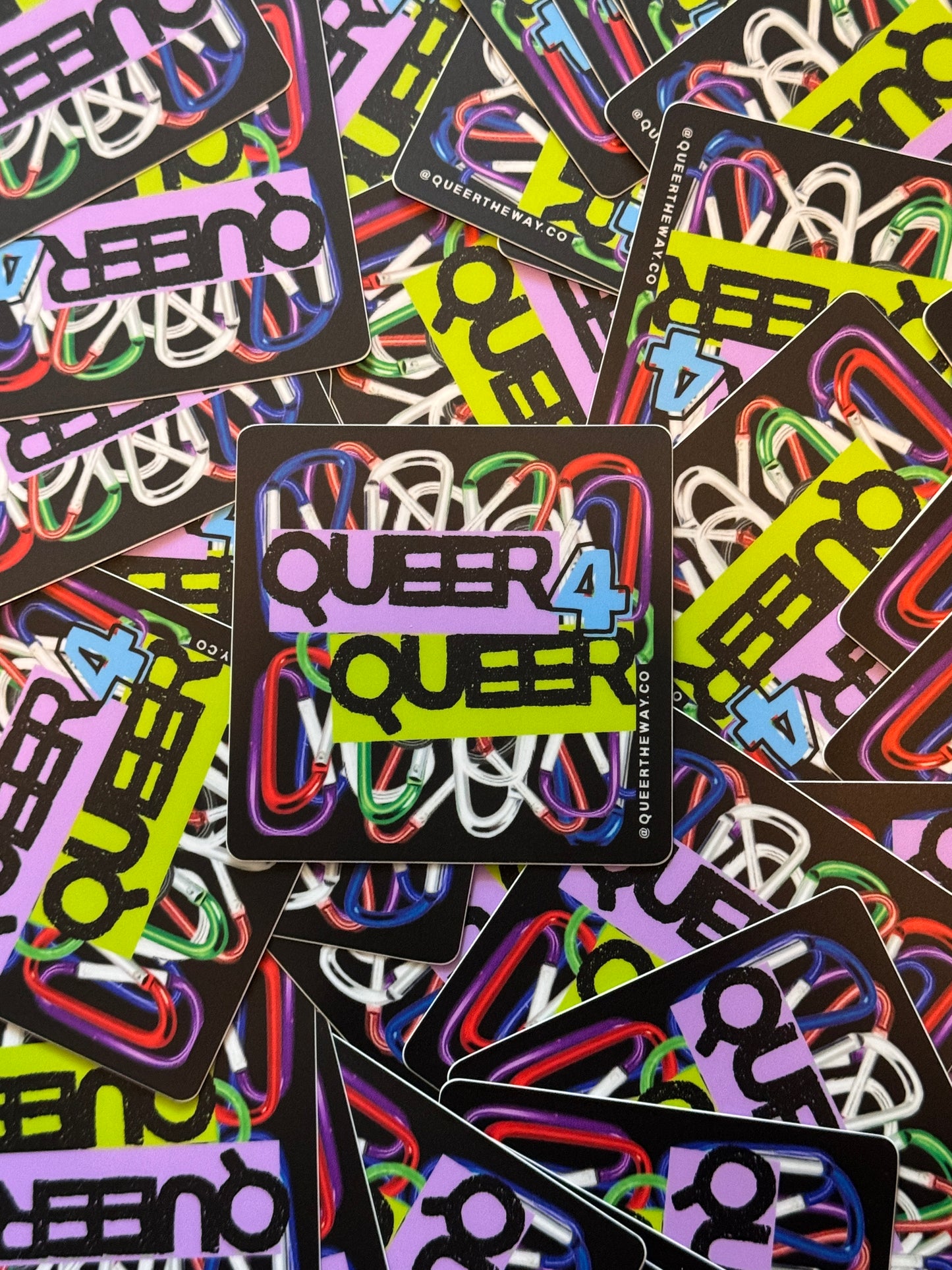 🔗 Queer 4 Queer Carabiner Sticker 🏳️🌈