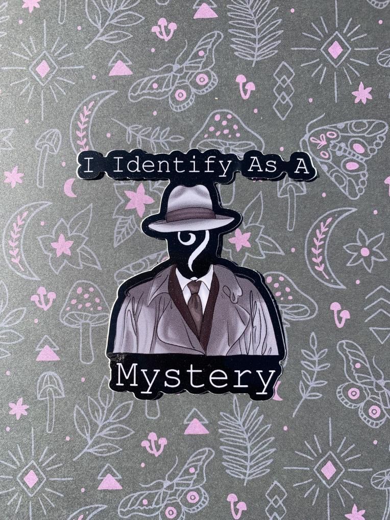 I Identify as A Mystery Sticker