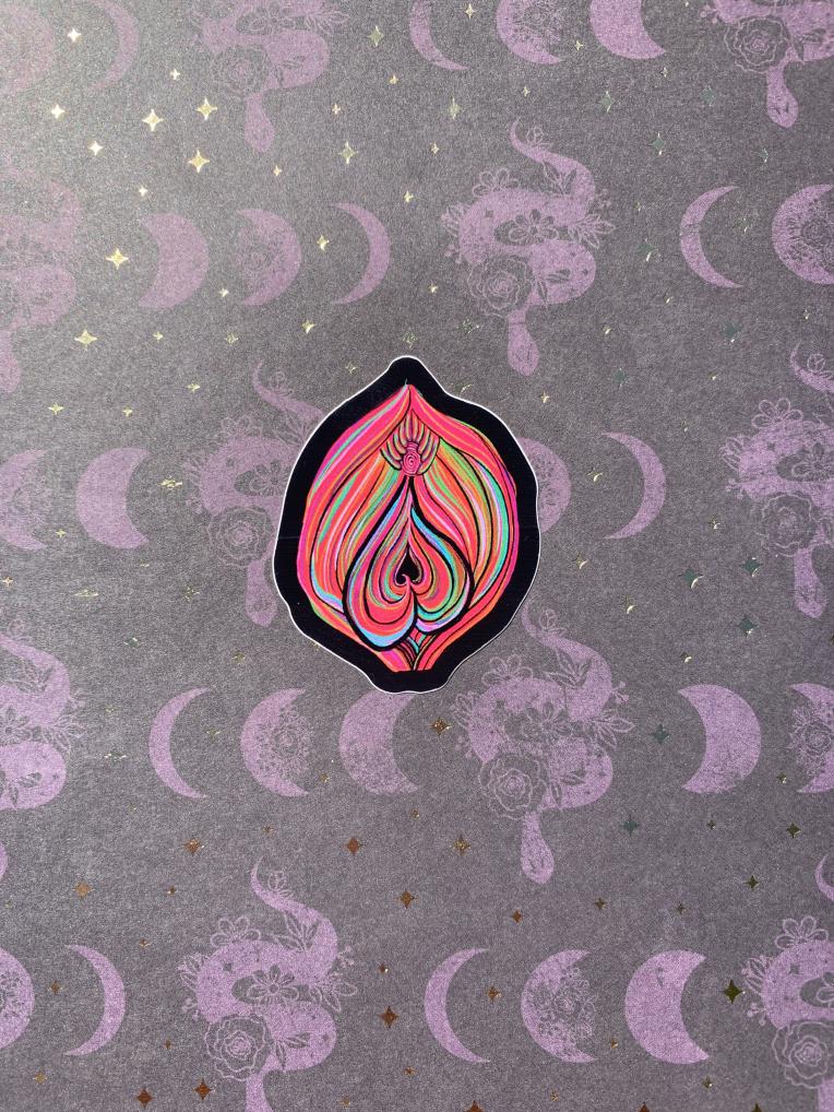 Yonic Flower Sticker