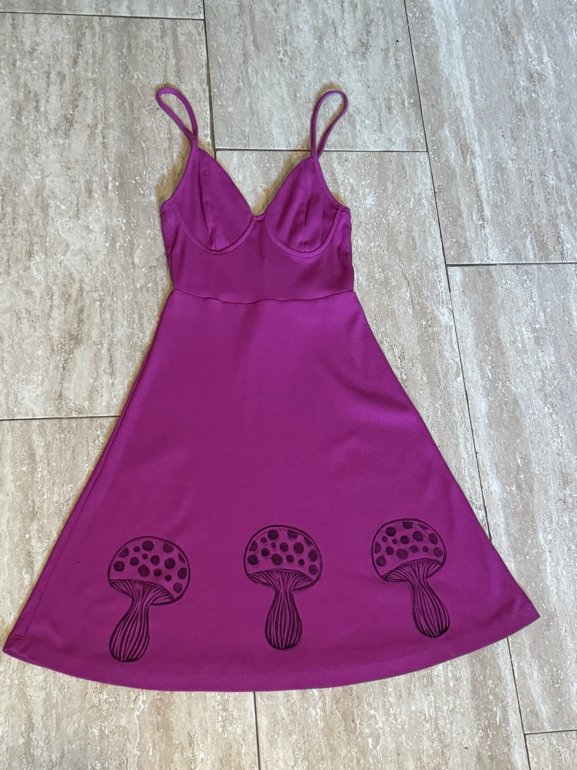 Purple Dress with Black Accents QTW Purple Dress with Black Accents QTW