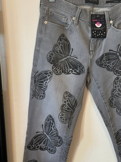 Gray Butterfly Jeans