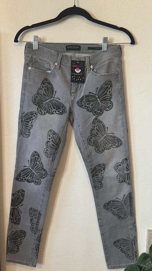 Gray Butterfly Jeans