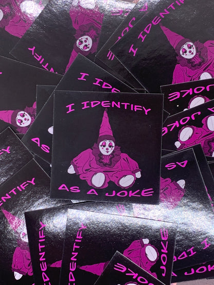 Small I Identify as a Joke Sticker