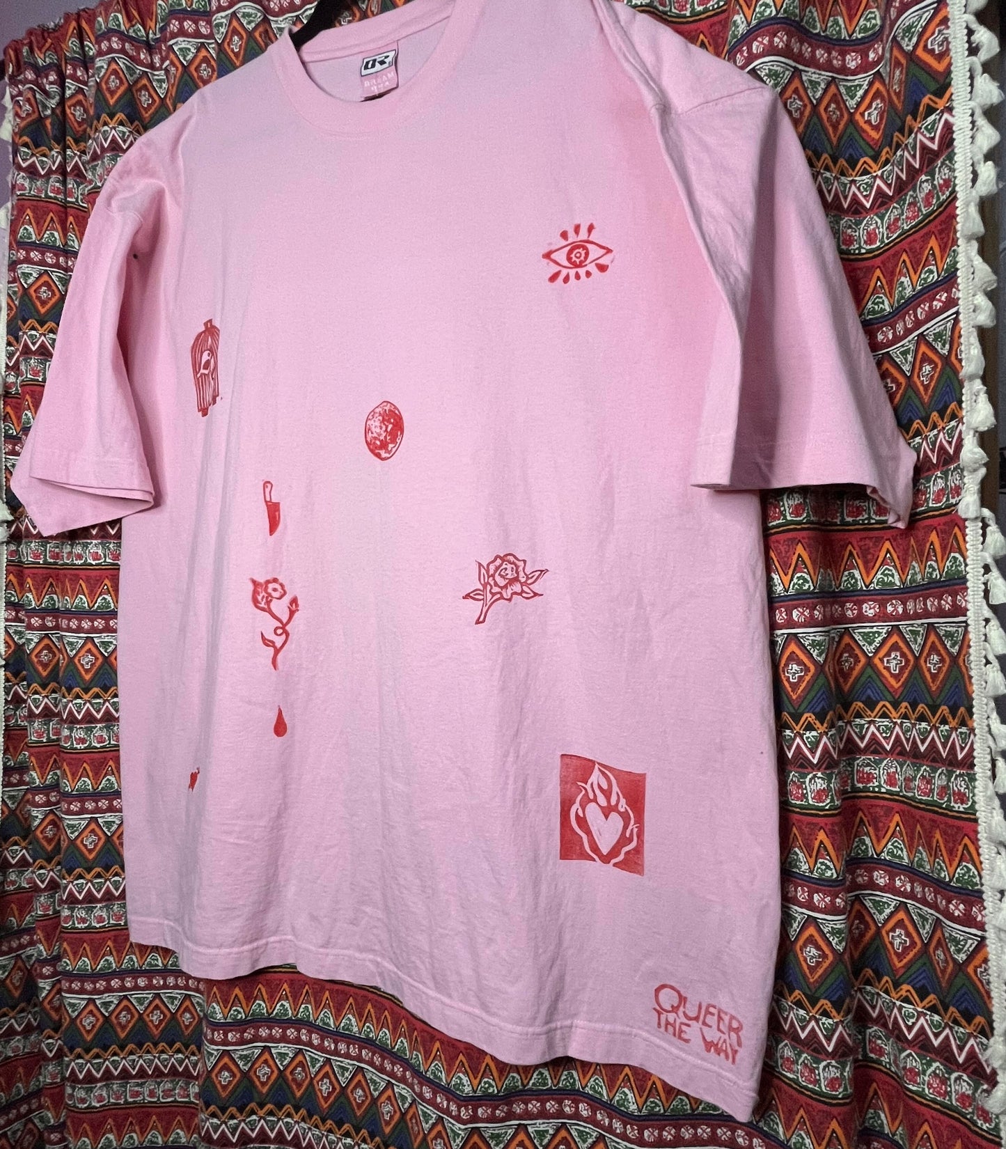 Plus Size Pink Valentine Full Moon T-shirt