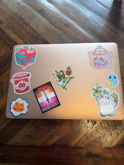 ⚔️👩‍❤️‍💋‍👩 Heck Yes Lesbianism Sticker - Sword Lesbians Unite 👩‍❤️‍💋‍👩 ⚔️