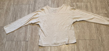 Sustainable Oatmeal Sweater with Red Valentine Prints