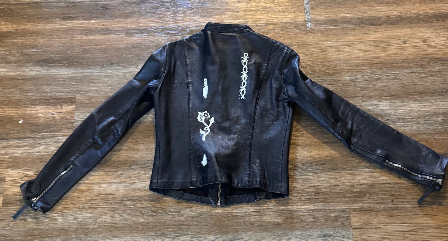 Sacred Hands Black Leather Jacket