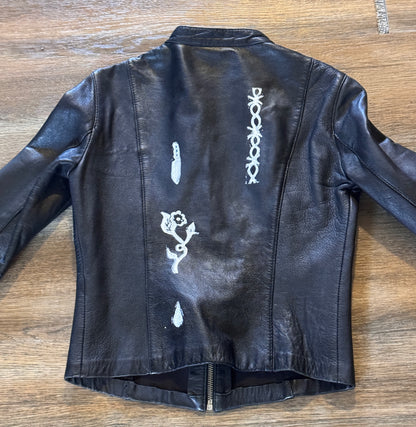 Sacred Hands Black Leather Jacket