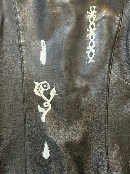 Sacred Hands Black Leather Jacket