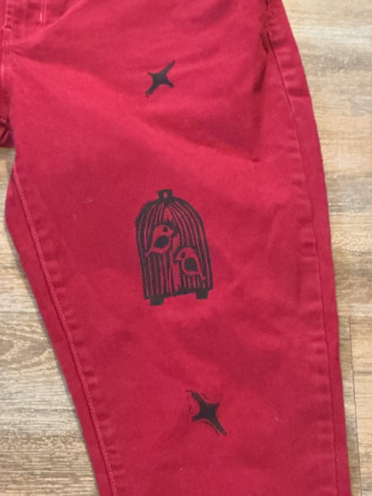 Red Valentine Jean Leggings