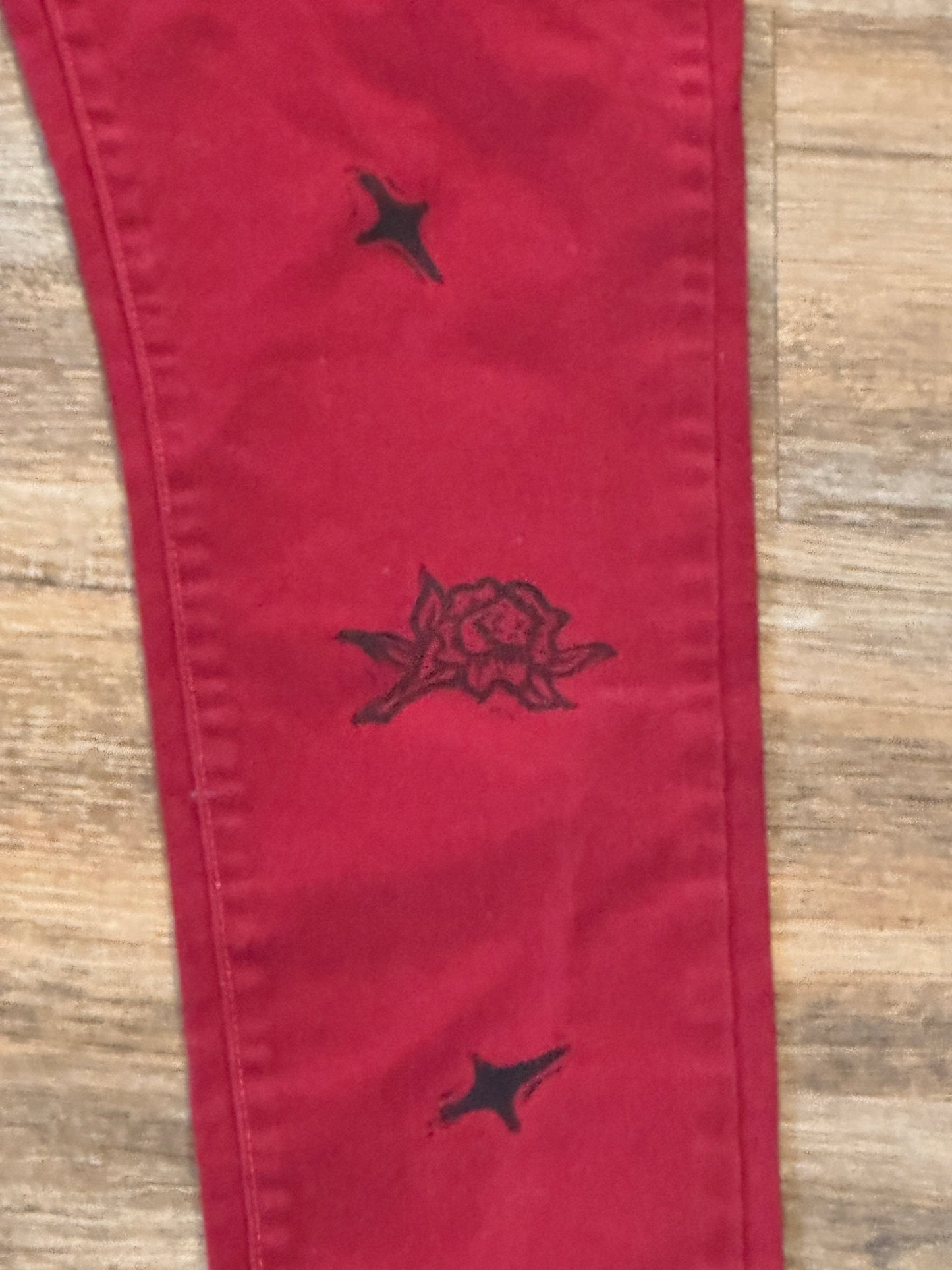 Red Valentine Jean Leggings