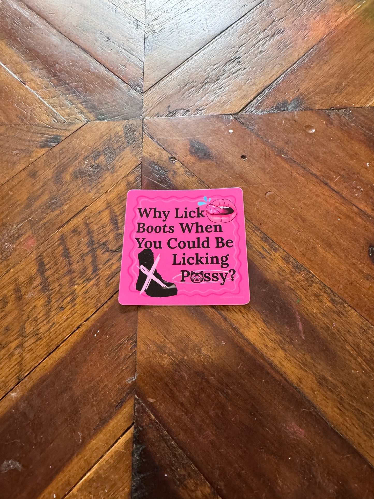Why Lick Boots When You Could Be Licking 😸 Sticker