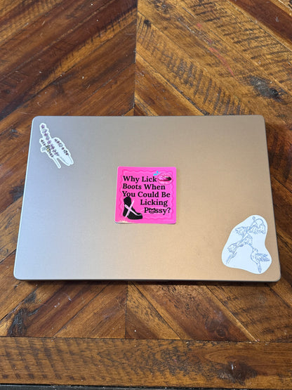 Why Lick Boots When You Could Be Licking 😸 Sticker