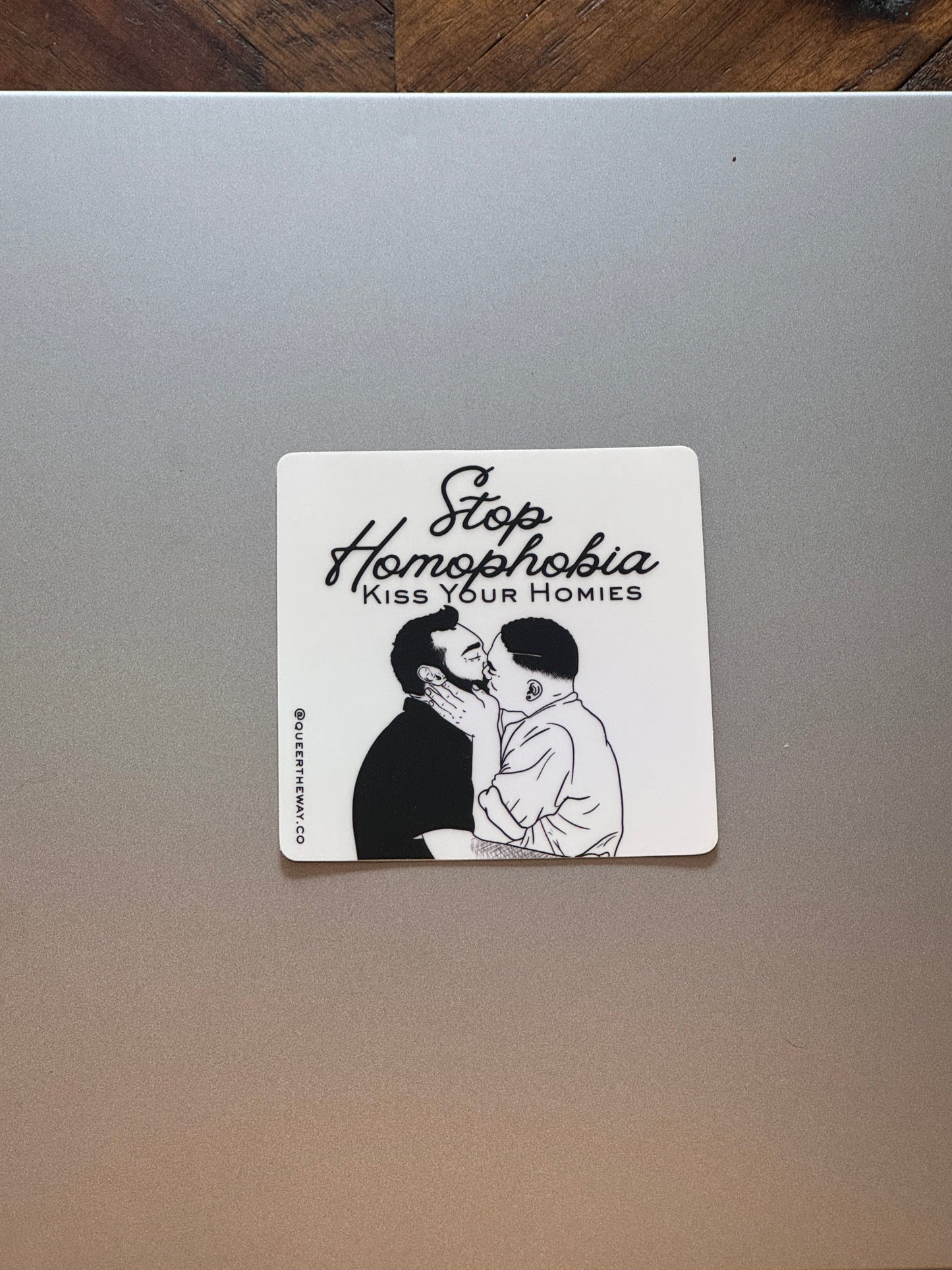 Stop Homophobia Kiss Your Homies Sticker