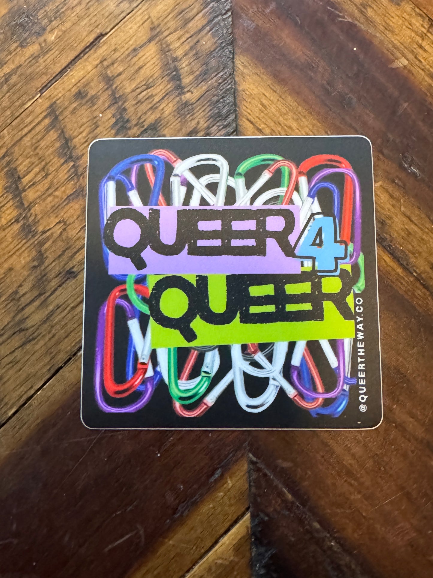 🔗 Queer 4 Queer Carabiner Sticker 🏳️‍🌈