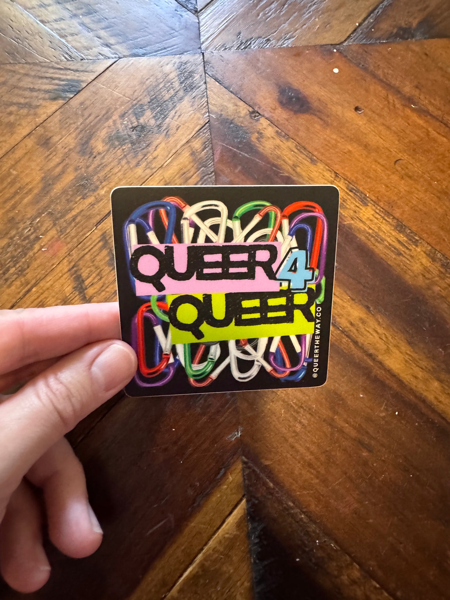 🔗 Queer 4 Queer Carabiner Sticker 🏳️‍🌈