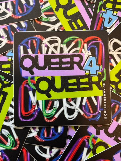 🔗 Queer 4 Queer Carabiner Sticker 🏳️‍🌈