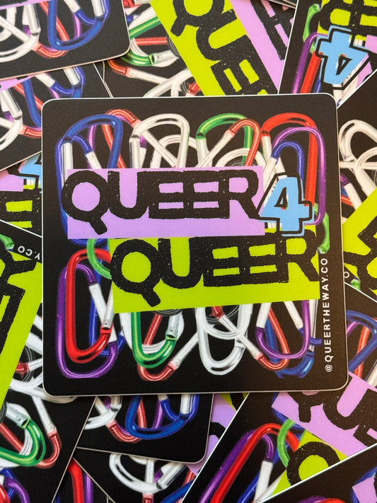 🔗 Queer 4 Queer Carabiner Sticker 🏳️‍🌈