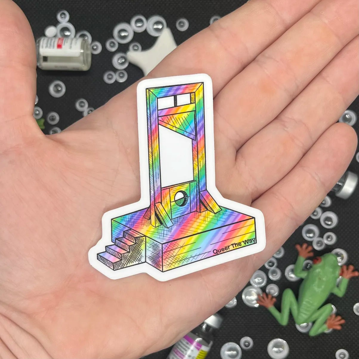 🏳️‍🌈 ✊ Gayotine Sticker - Be Gay Eat The Rich 🏳️‍🌈 ✊