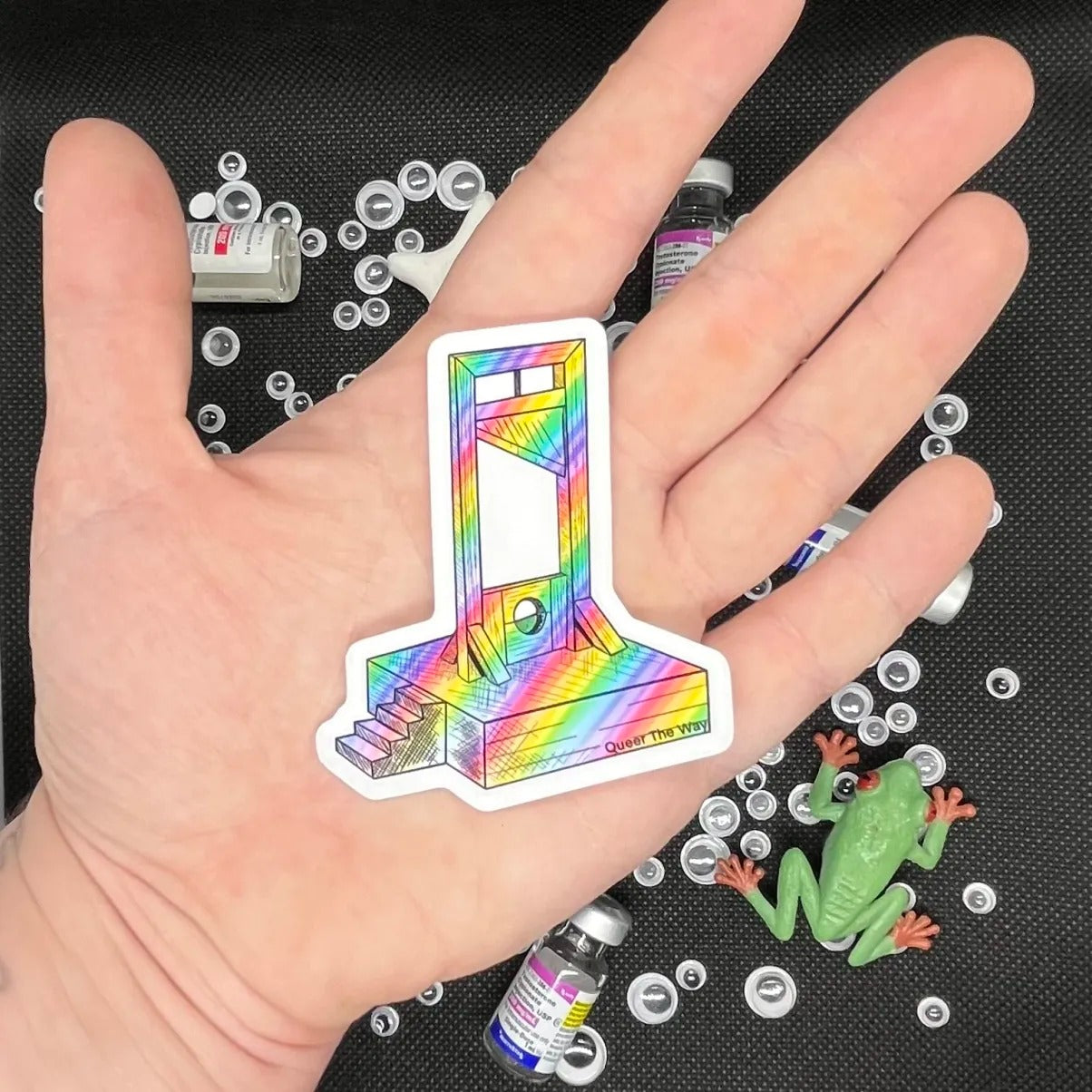 🏳️‍🌈 ✊ Gayotine Sticker - Be Gay Eat The Rich 🏳️‍🌈 ✊