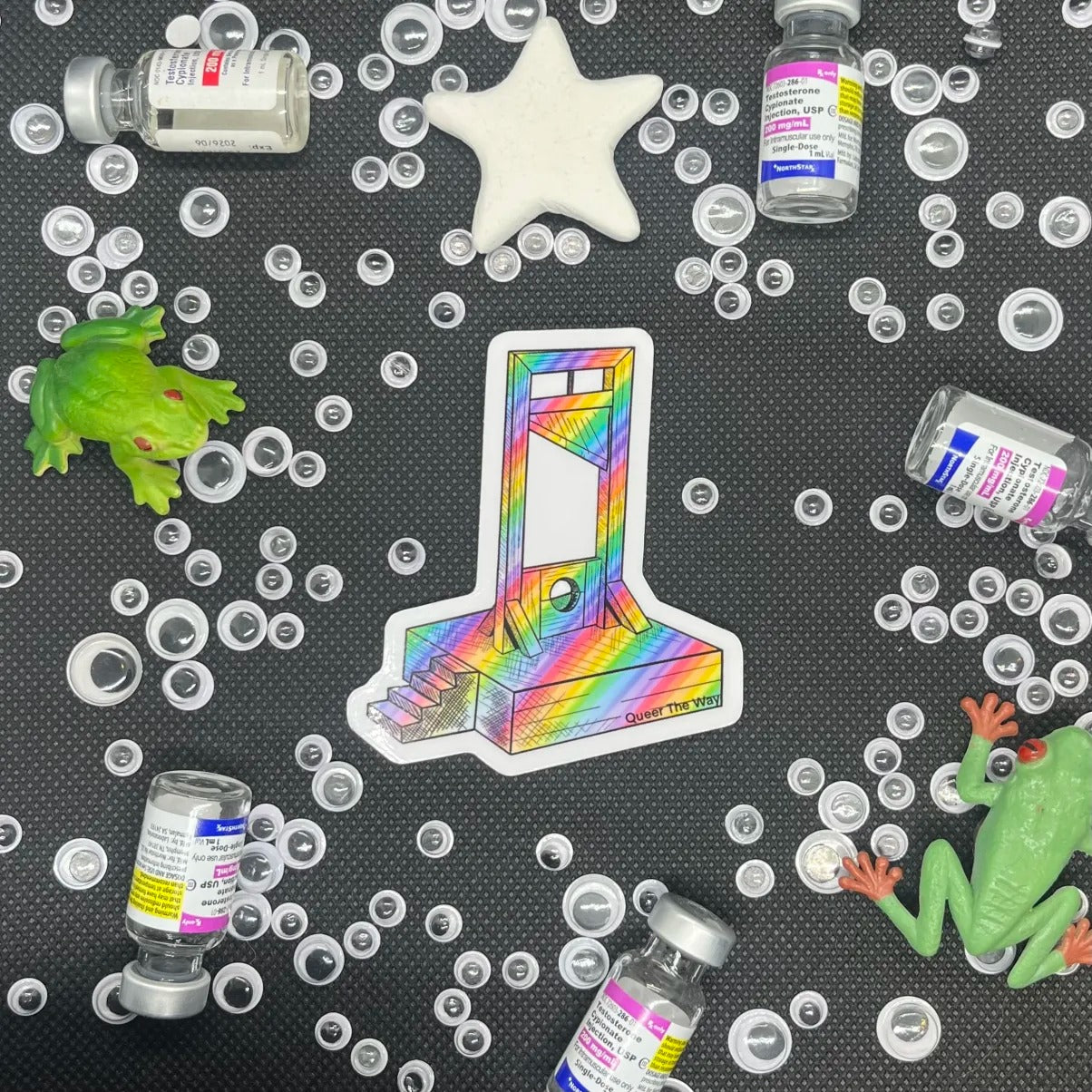 🏳️‍🌈 ✊ Gayotine Sticker - Be Gay Eat The Rich 🏳️‍🌈 ✊