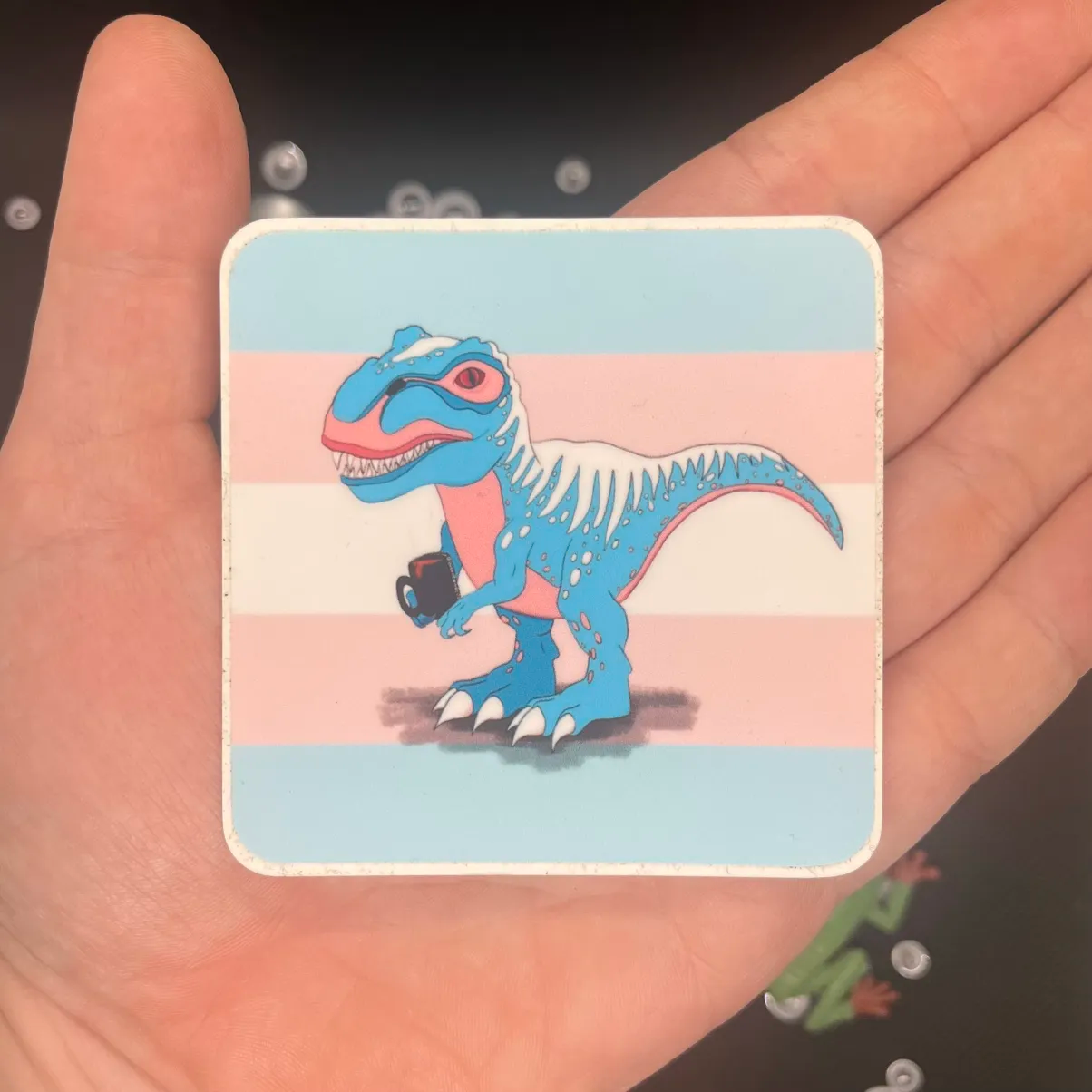 🦖🏳️‍⚧️Trans T-Rex Sticker - T4T Rex Sticker🦖🏳️‍⚧️